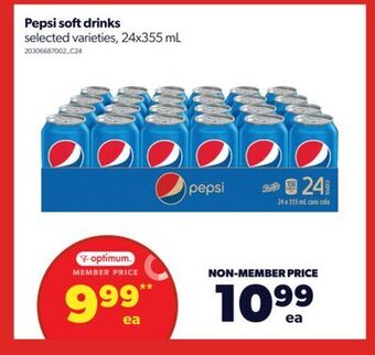 Real Canadian Superstore Pepsi softdrinks, 24x355 ml offer