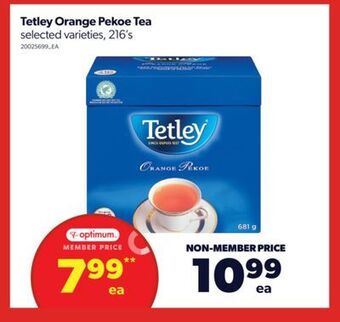 Real Canadian Superstore Tetley orange pekoe tea, 216's offer