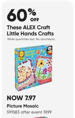 Toys R us Alex picture mosaic offer