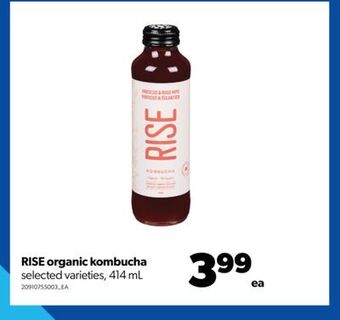Real Canadian Superstore Rise organic kombucha, 414 ml offer