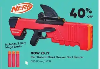 Toys R us Nerf roblox shark seeker dart blaster offer