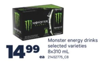 Real Canadian Superstore Monster energy drinks, 8x310 ml offer