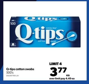 Real Canadian Superstore Q-tips cotton swabs, 500's offer