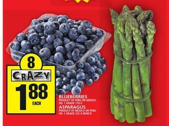 Food Basics Blueberries or asparagus offer