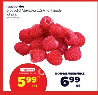 Real Canadian Superstore Raspberries, full pint offer
