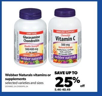 Real Canadian Superstore Webber naturals vitamins or supplements offer