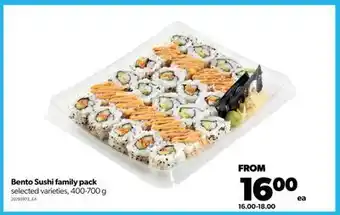 Real Canadian Superstore Bento sushi family pack, 400-700 g offer