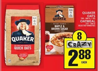 Food Basics Quaker oats or oatmeal offer