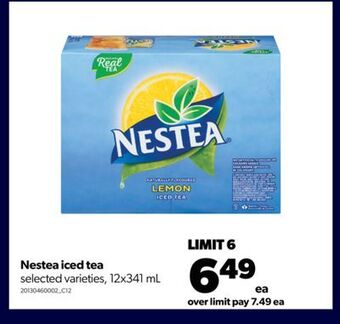 Real Canadian Superstore Nestea iced tea, 12x341 ml offer