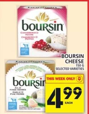 Food Basics Boursin cheese offer