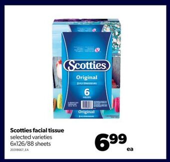 Real Canadian Superstore Scotties facial tissue, 6x126/88 sheets offer