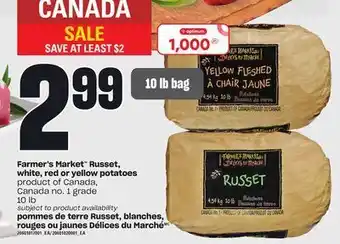 Independent Grocer Farmer's market™ russet, white, red or yellow potatoes, 10 lb offer