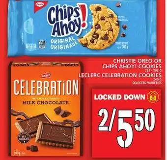 Food Basics Christie oreo or chips ahoy! cookies or leclerc celebration cookies offer