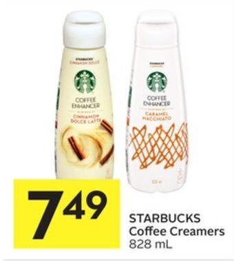 Foodland Starbucks coffee creamers 828 ml offer
