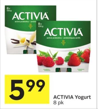 Foodland Activia yogurt 8 pk offer