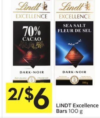 Foodland Lindt excellence bars 100 g offer