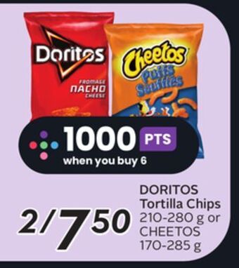 Sobeys Doritos tortilla chips offer