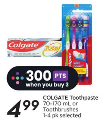 Sobeys Colgate toothpaste offer