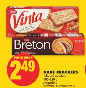 No Frills Dare crackers, 100-250 g offer