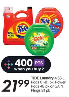 Sobeys Tide laundry offer