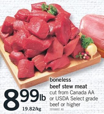 Fortinos Boneless beef stew meat offer