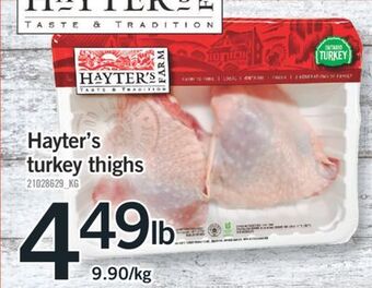 Fortinos Hayter's turkey thighs offer