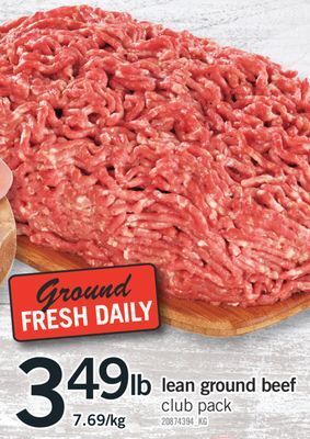 Fortinos Lean ground beef offer