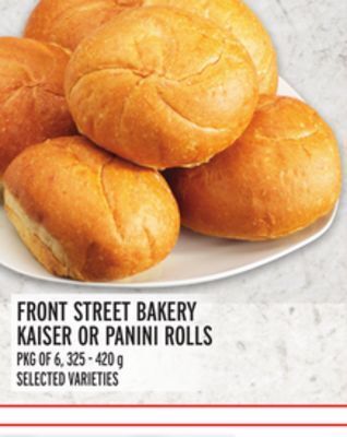 Metro Front street bakery kaiser or panini rolls offer