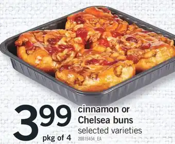 Fortinos Cinnamon or chelsea buns, pkg of 4 offer
