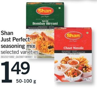 Fortinos Shan just perfect seasoning mix, 50-100 g offer