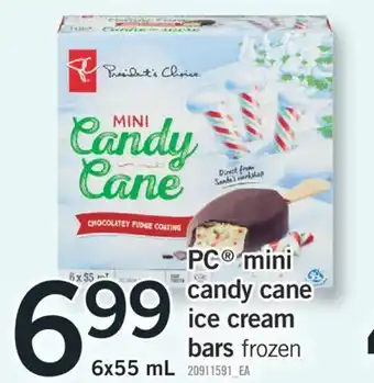 Fortinos Pc® mini cane candy ice cream bars, 6x55 ml offer