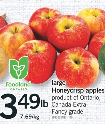 Fortinos Large honeycrisp apples offer