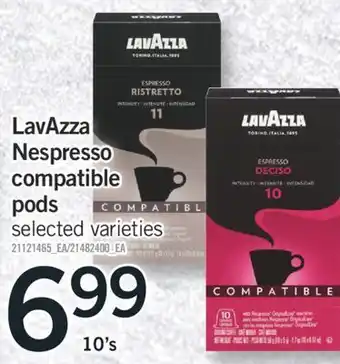 Fortinos Lavazza nespresso compatible pods, 10's offer