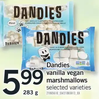 Fortinos Dandies vanilla vegan marshmallows, 283 g offer