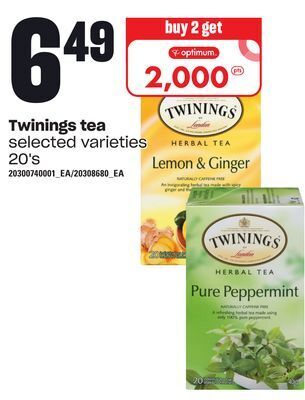 Loblaws Twinings tea, 20's offer