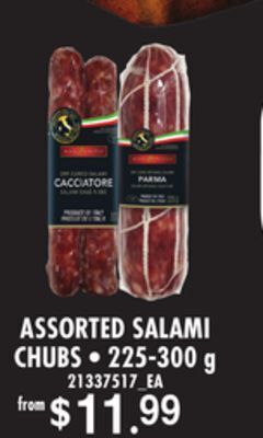 Loblaws Assorted salami chubs, 225-300 g offer