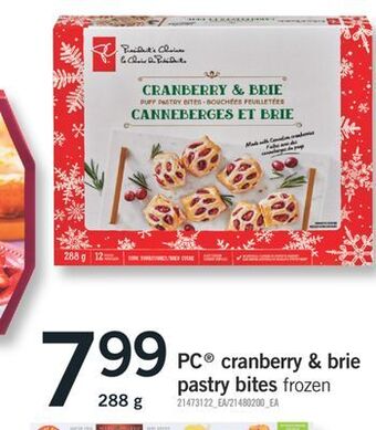Fortinos Pc® cranberry & brie pastry bites, 288 g offer