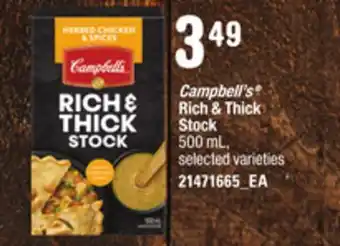 Loblaws Campbell's® rich & thick stock, 500 ml offer