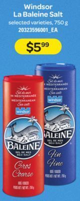 Loblaws Windsor la baleine salt, 750 g offer
