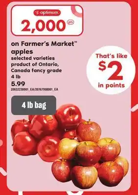 Loblaws Farmer's market™ apples, 4 lb offer