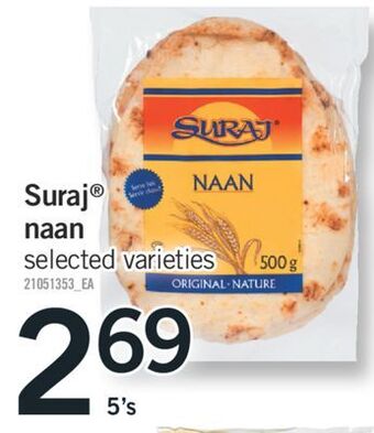 Fortinos Suraj® naan, 5's offer