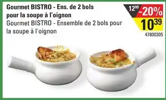Sushi Shop Gourmet bistro - set of 2 bowls for onion soup offer