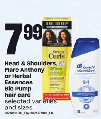 Loblaws Head & shoulders, marc anthony or herbal essences bio pump hair care offer