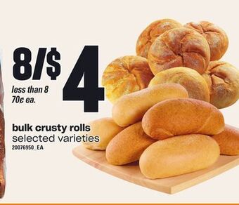 Loblaws Bulk crusty rolls offer