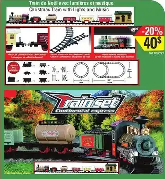 Sushi Shop Christmas train with lights and music offer