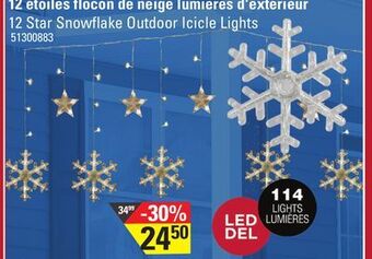 Sushi Shop 12 star snowflake outdoor icicle lights offer