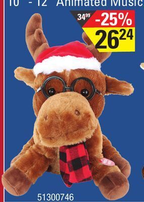 Sushi Shop 10" - 12'' animated musical plush reindeer offer