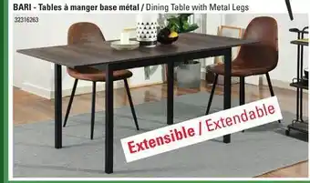 Sushi Shop Bari dining table with metal legs offer