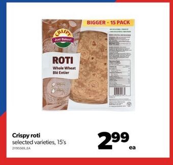 Real Canadian Superstore Crispy roti, 15's offer