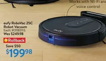 Walmart Eufy robovac 25c robot vacuum offer